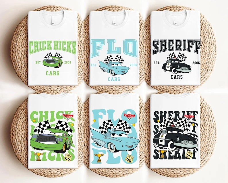 Disney Cars Shirt, Cars Lover Shirt, Disneyland Family Trip Tee, Pixar Lightening McQueen Tee, Tow Mater T-Shirt, Sally, Doc Hudson Shirt. afbeelding 2