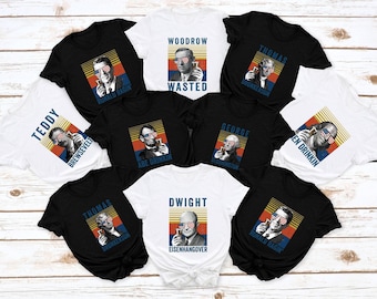 Drinking Presidents 4th of July Tee: Patriotic Party Shirt