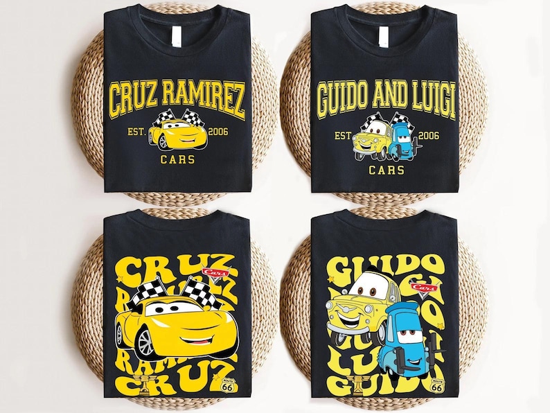 Disney Cars Shirt, Cars Lover Shirt, Disneyland Family Trip Tee, Pixar Lightening McQueen Tee, Tow Mater T-Shirt, Sally, Doc Hudson Shirt. afbeelding 6