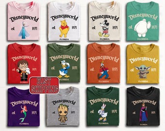 Retro Disneyworld 1971 Characters Shirt: Mickey and Friends Tee