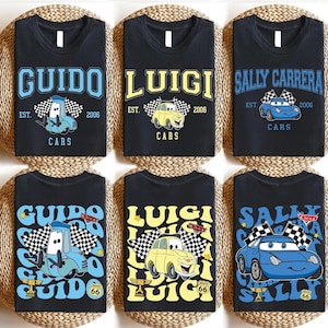 Disney Cars Shirt, Cars Lover Shirt, Disneyland Family Trip Tee, Pixar Lightening McQueen Tee, Tow Mater T-Shirt, Sally, Doc Hudson Shirt. afbeelding 4