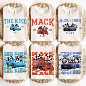 Disney Cars Shirt, Cars Lover Shirt, Disneyland Family Trip Tee, Pixar Lightening McQueen Tee, Tow Mater T-Shirt, Sally, Doc Hudson Shirt. afbeelding 5