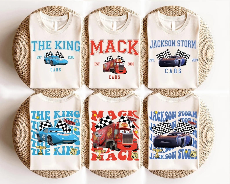 Disney Cars Shirt, Cars Lover Shirt, Disneyland Family Trip Tee, Pixar Lightening McQueen Tee, Tow Mater T-Shirt, Sally, Doc Hudson Shirt. afbeelding 5
