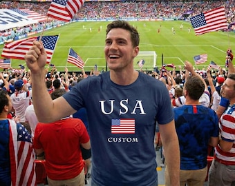 USA Soccer Shirt, Pulisic Shirt, Usa Football T-Shirt, World Soccer Usa Tee, USA Fan Gift, USA Soccer Jersey Tee
