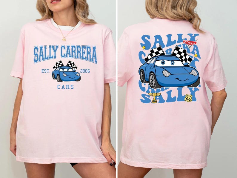 Disney Cars Shirt, Cars Lover Shirt, Disneyland Family Trip Tee, Pixar Lightening McQueen Tee, Tow Mater T-Shirt, Sally, Doc Hudson Shirt. afbeelding 3
