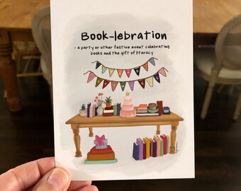 Book-lebration Notecard: Bibliophile Gift, Librarian, Teacher