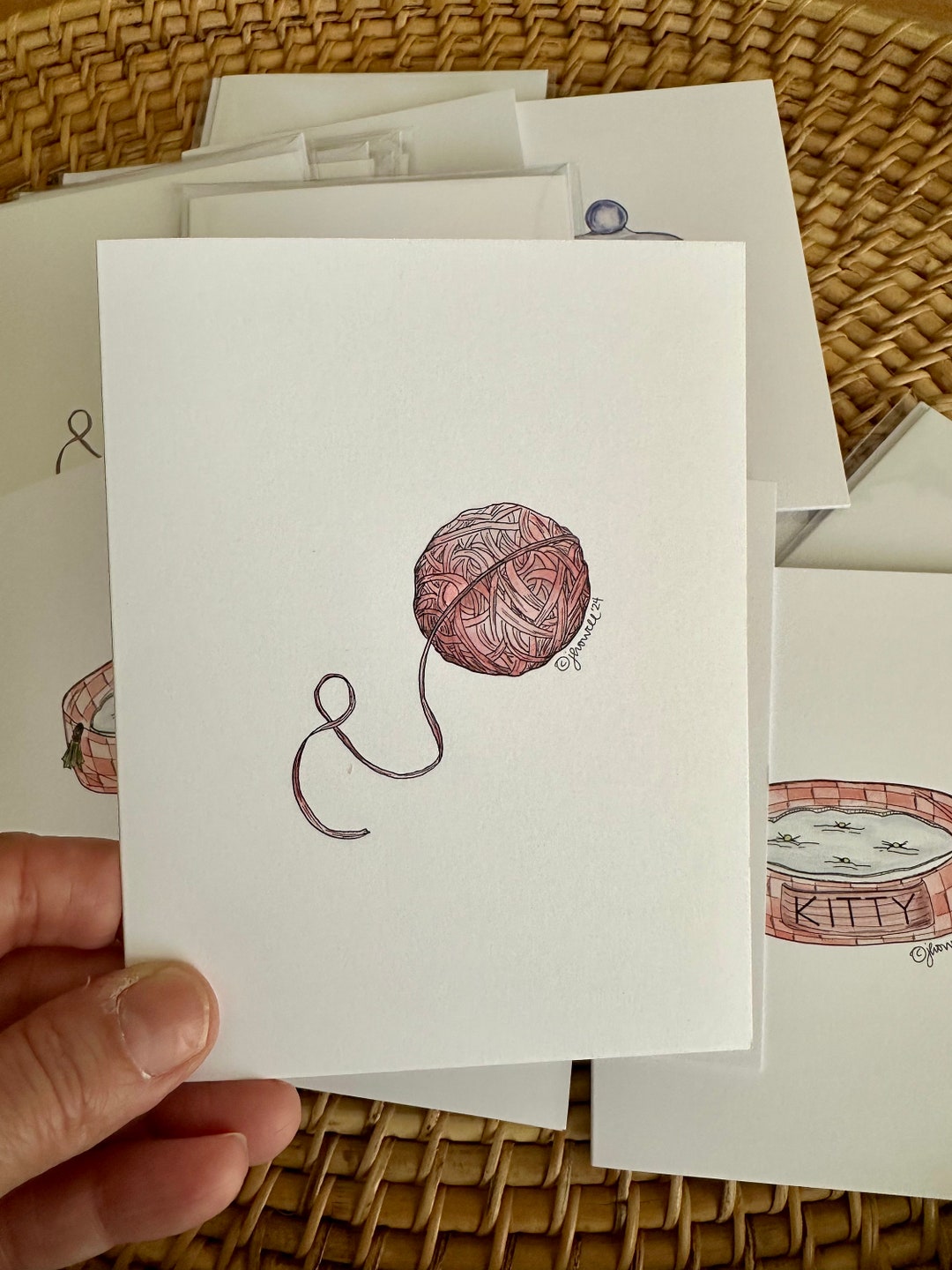 Kitty Cat Notecard Set - Etsy