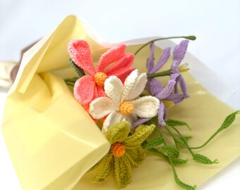 Crochet Flower Bouquet #3 , for gift, Valentine's Day, Mother's Day, Holiday, Christmas