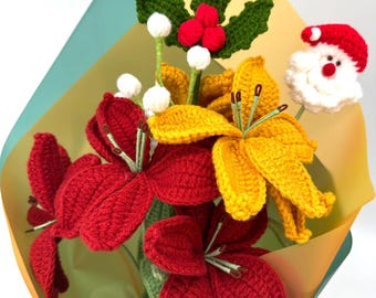 Crochet Flower Bouquet #5 , for gift, Valentine's Day, Mother's Day, Holiday, Christmas