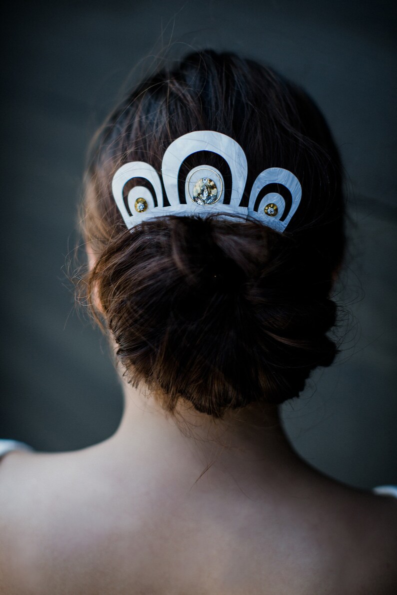 Clyde Art Deco Inspired Laser Cut Bridal Comb