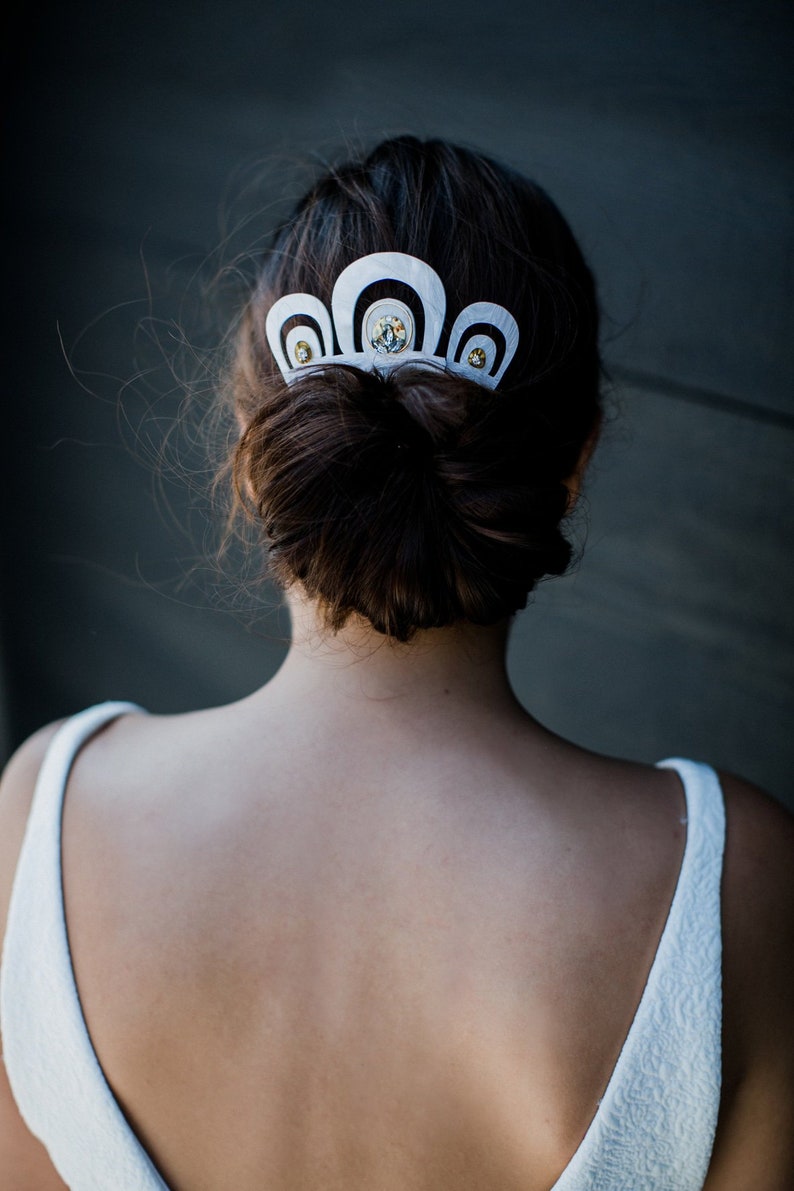 Clyde Art Deco Inspired Laser Cut Bridal Comb