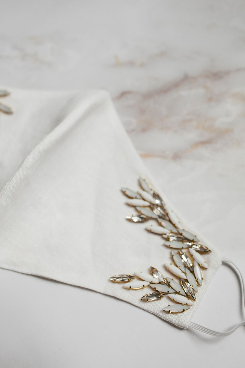 Beaded Bridal Mask / Moonstone and Crystal / Wedding Etsy