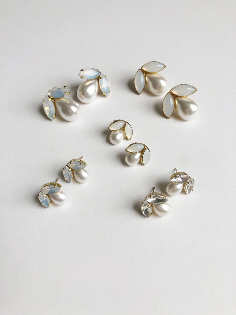 Simple and Sweet Pearl and Ivory Studs image 1