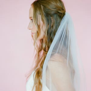 Jessica / Enlish Tulle Wedding Veil Delicate & Easy image 4