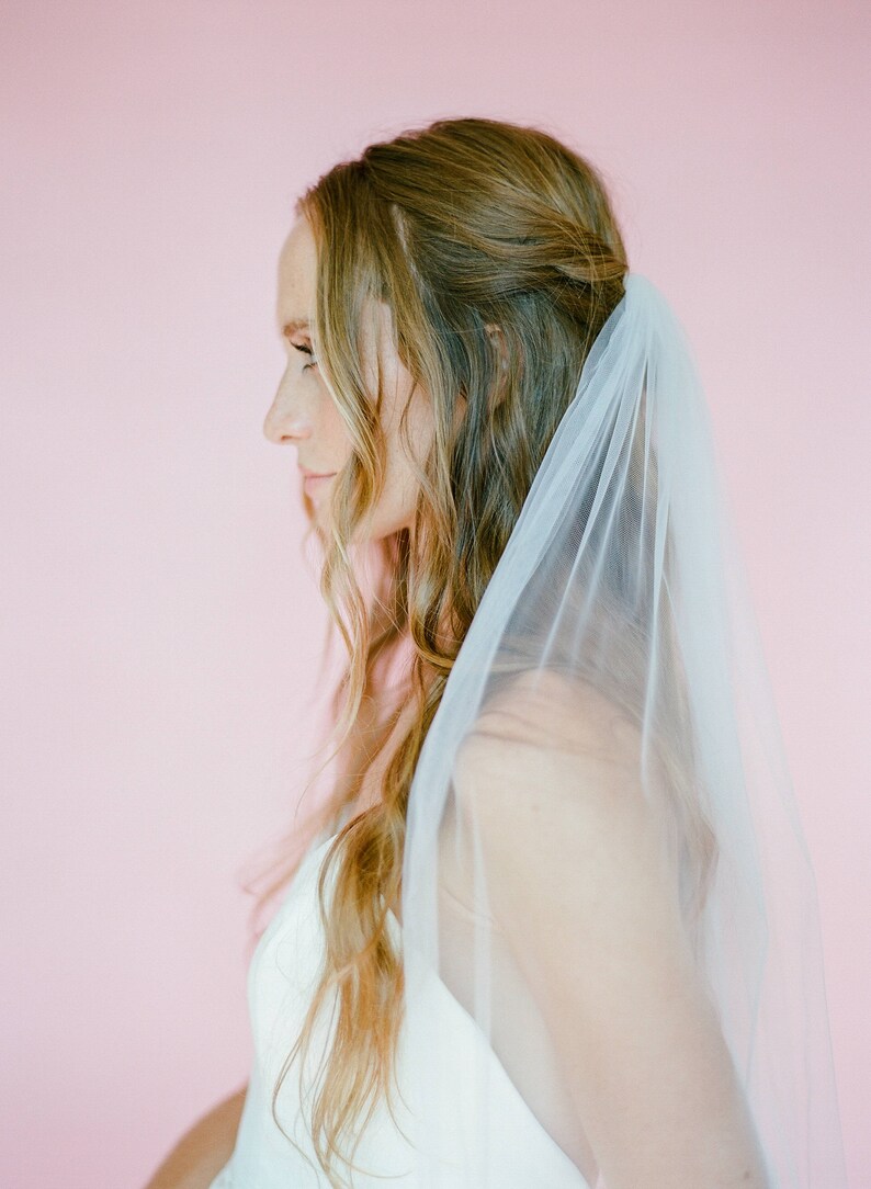 Jessica / Enlish Tulle Wedding Veil Delicate & Easy image 4