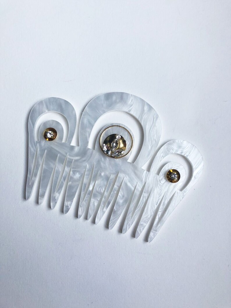Clyde Art Deco Inspired Laser Cut Bridal Comb