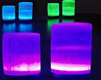 Lampa zmieniająca kolor z selenitu, cylindryczna lampa stołowa z kryształu, wystrój domu