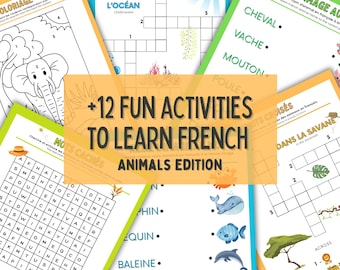 Franse dieren leren | Leuke kinderactiviteiten + flashcards (pdf-patroon)