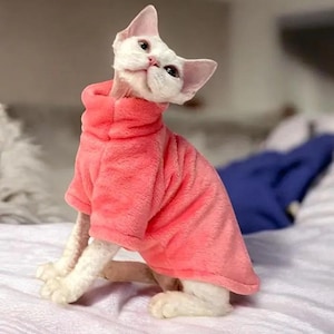 Cat Cardigan | Cosy Pet Sweater | Soft Fleece Jumper | Warm Kitty Apparel | Adorable Pet Outfit | Christmas Gift