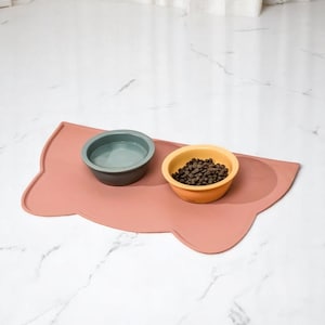 Pet Feeding Mat, Dogs And Cats Mat, Non Slip Food Bowl Placemat, Cute Waterproof Pet Dish Mat, Easy Clean Pet Accessory, Gift Idea