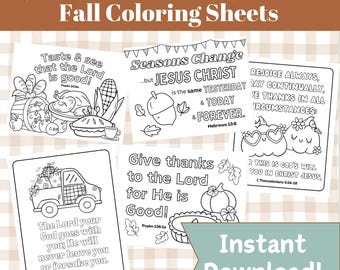 Fall Christian Coloring Pages: Bible Sunday School Activity (PDF)