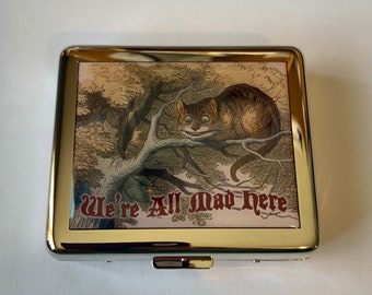 Alice In Wonderland Cheshire Cat 7 day Pill Box with Mirror