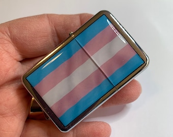 Transgender Pride Flag Refillable Lighter