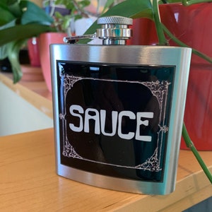 Vintage Lets Get Suaced Liquor Hip Flask Stainless Steel