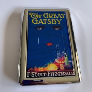 Estuche para cigarrillos, tarjetas o billetera vintage del Gran Gatsby