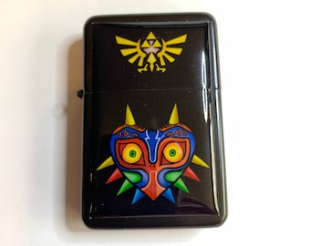 Zelda Majoras Mask and Family Crest Refillable  Lighter