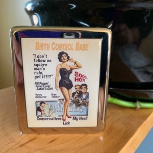 Birth Control Babe  7 Day Pill Box with Mirror