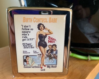 Birth Control Babe  8 Day Pill Box with Mirror