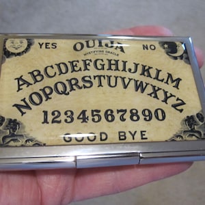 Ouija Board Brass Business Card Case