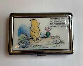 Classic Vintage Winnie The Pooh Cigarette or Card Case 2 or Wallet