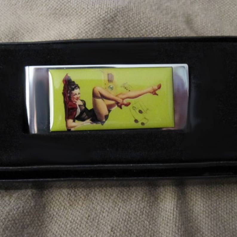 Vinatge Pinup Pin Up Girl Money Clip image 2