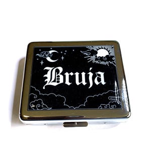 Bruja Witch 7 day Pill Box with Mirror