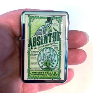 Absinthe Skeleton Vintage Refillable Lighter