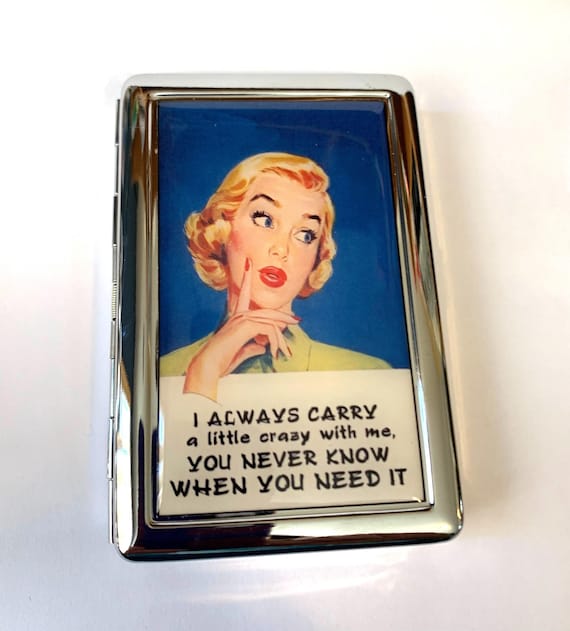 Vintage Poster Funny Cigarette or Card Case or Wallet