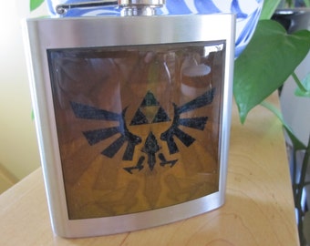 Zelda Family Crest Liquor Hip Flask