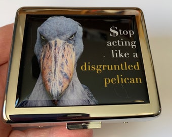 Schitts Creek Disgruntled Pelican 8 Day Pill Box With Mirror