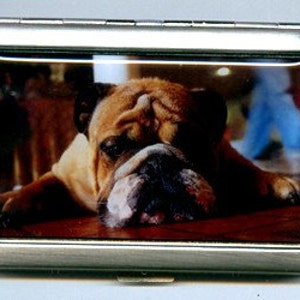 Estuche para tarjetas o billetera de recuerdo de mascota personalizado Estuche para cigarrillos de hojalata Tu imagen