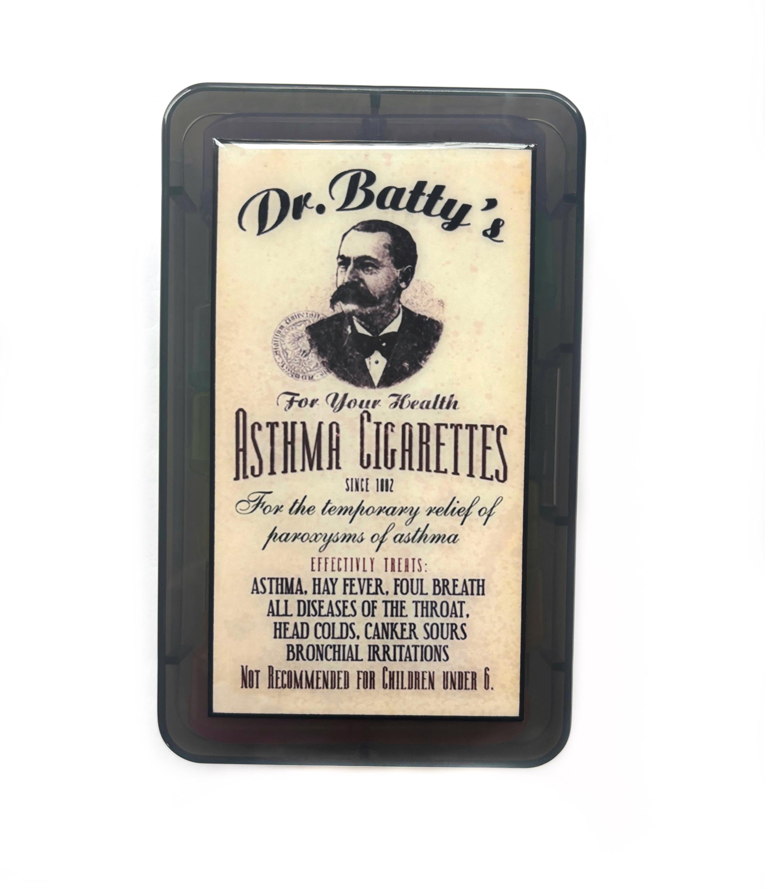Vintage Label Asthma Cigarettes 7 Day 2 a Day Pill Box