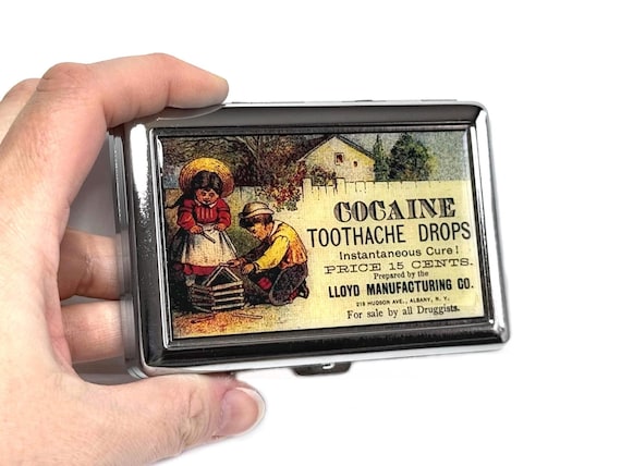 Vintage Toothache Ad Poster Cigarette or Card Case or Wallet