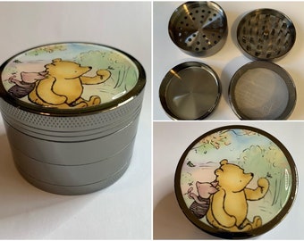 2.25" 4 Part Dry Herb and Spice Grinder Classic Pooh