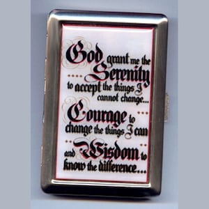 Serenity Prayer AA-sigaretten- of kaartetui of portemonnee