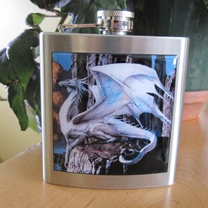Dragon Fantasy Liquor Hip Flask Stainless Steel 6 ounce