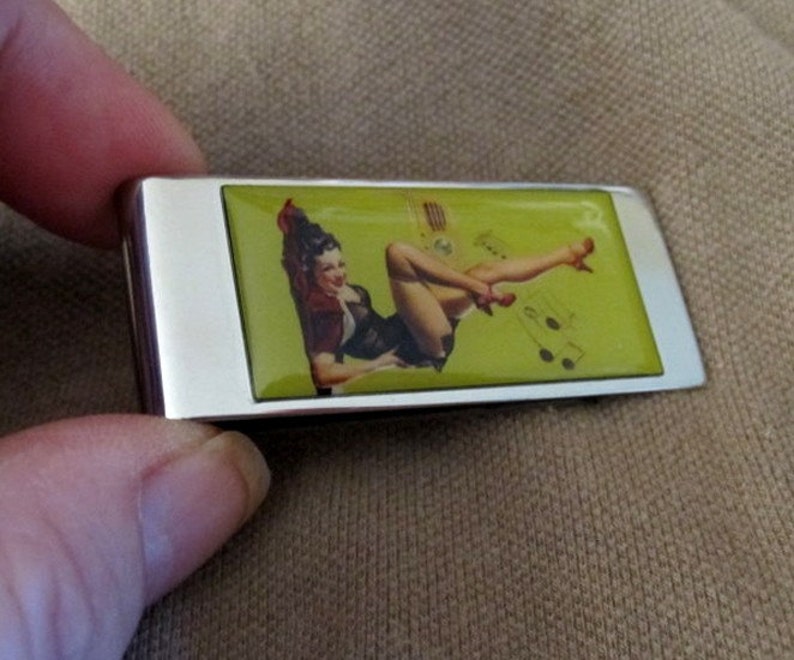 Vinatge Pinup Pin Up Girl Money Clip image 1