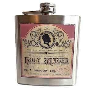 Holy Water Vintage Anti Vampire Liquor Hip Flask 6 Ounce