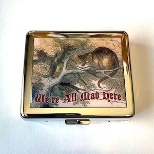 Alice In Wonderland Cheshire Cat 7 day Pill Box with Mirror