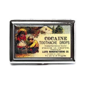 Vintage Toothache Ad Poster Cigarette or Card Case or Wallet 画像 2